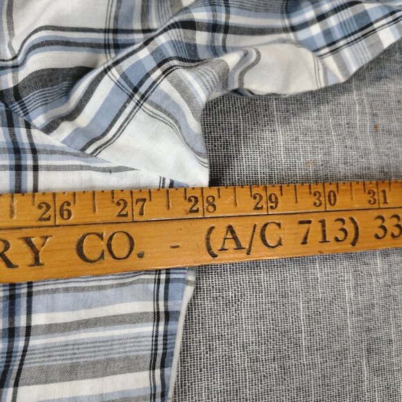 VINTAGE Wrangler Shirt Size XXLT 2XL Tall Pearl Snap Western Plaid Long Sleeve - Picture 9 of 10